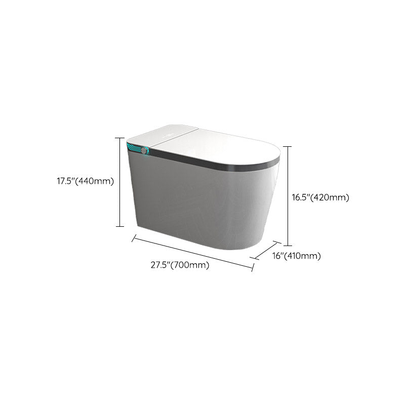 Modern 1-Piece Toilet Bowl Floor Mounted Urine Toilet with Slow Close Seat for Washroom
