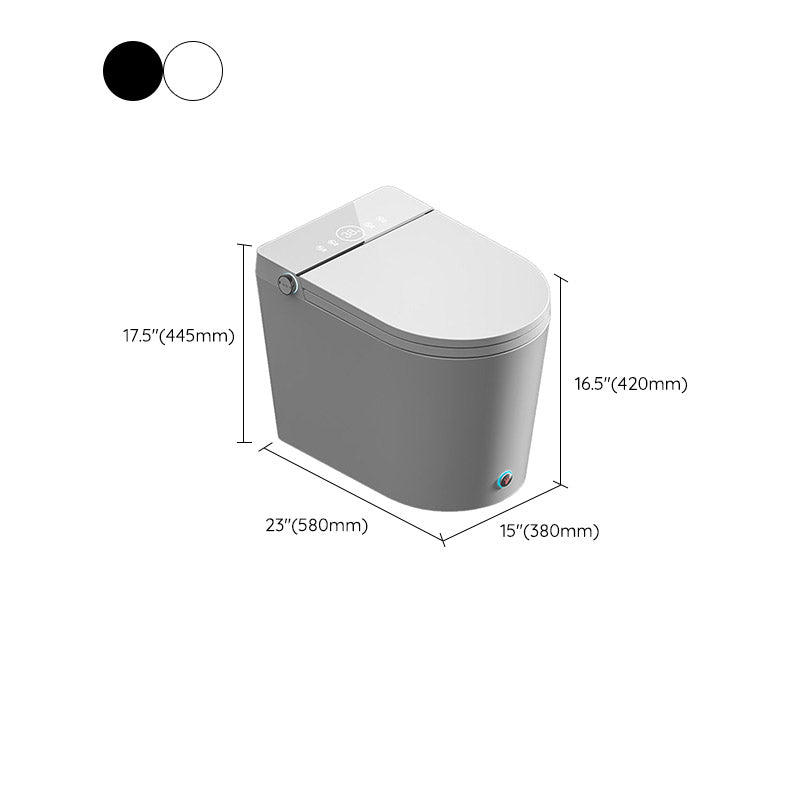 Modern 1-Piece Toilet Floor Mounted Urine Toilet with Slow Close Seat for Washroom