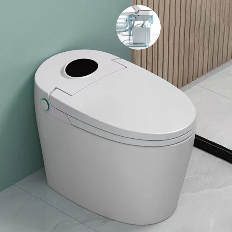 20.8" H White Electronic Toilet Elongated Floor Mount Bidet with Heated Seat