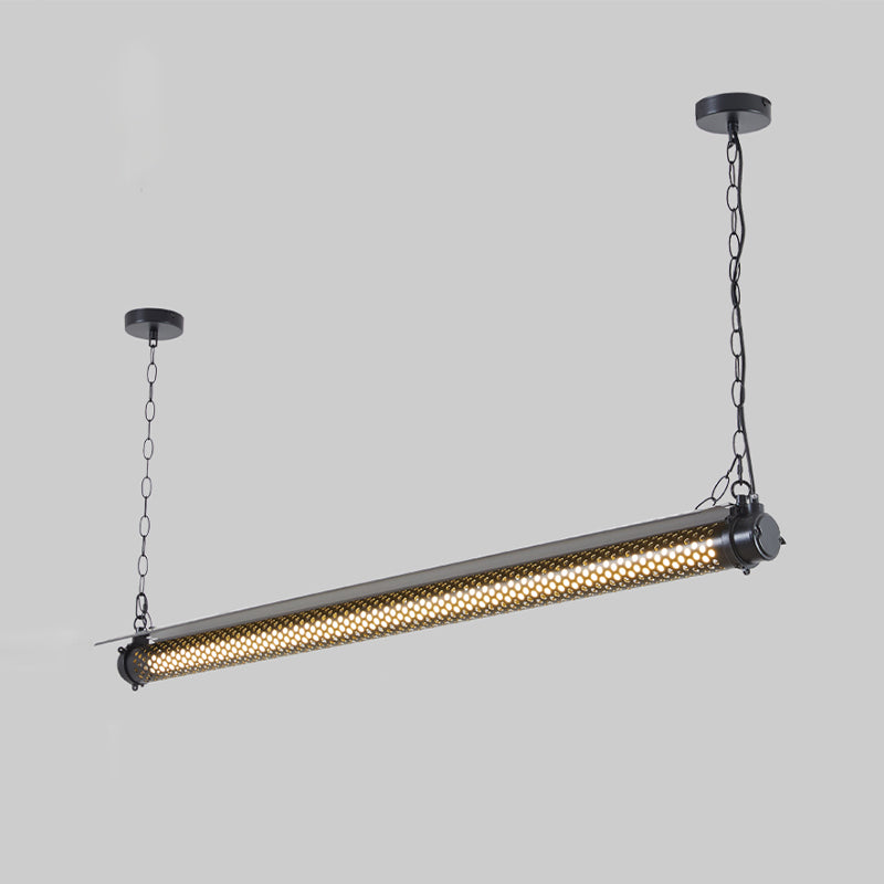 Industrial Metal Pendant Lamp Cylinder Shape Island Light for Living Room