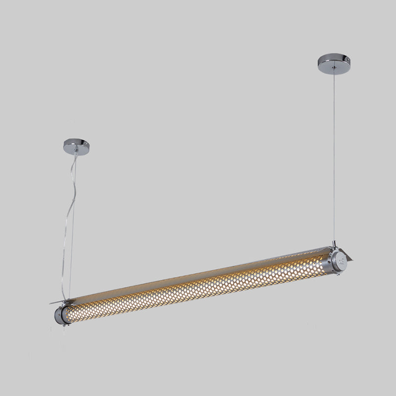 Industrial Metal Pendant Lamp Cylinder Shape Island Light for Living Room