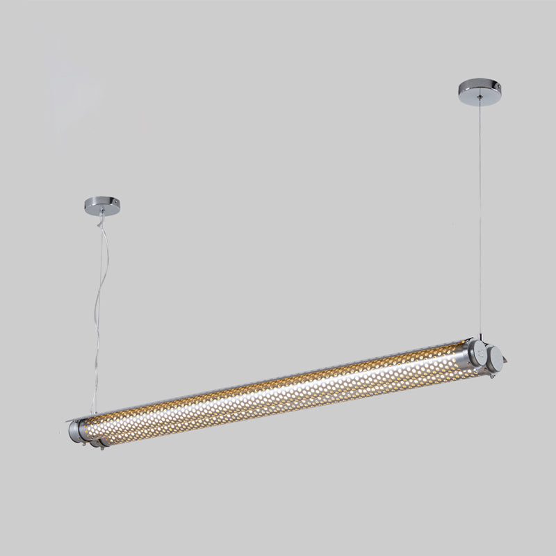 Industrial Metal Pendant Lamp Cylinder Shape Island Light for Living Room