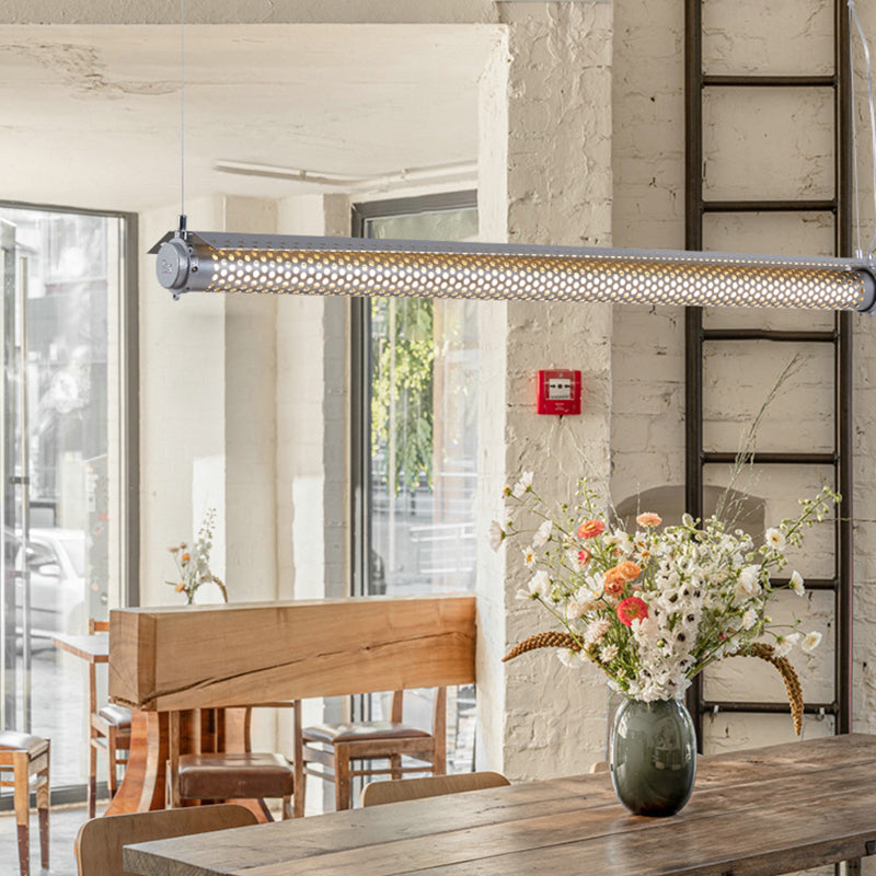 Industrial Metal Pendant Lamp Cylinder Shape Island Light for Living Room