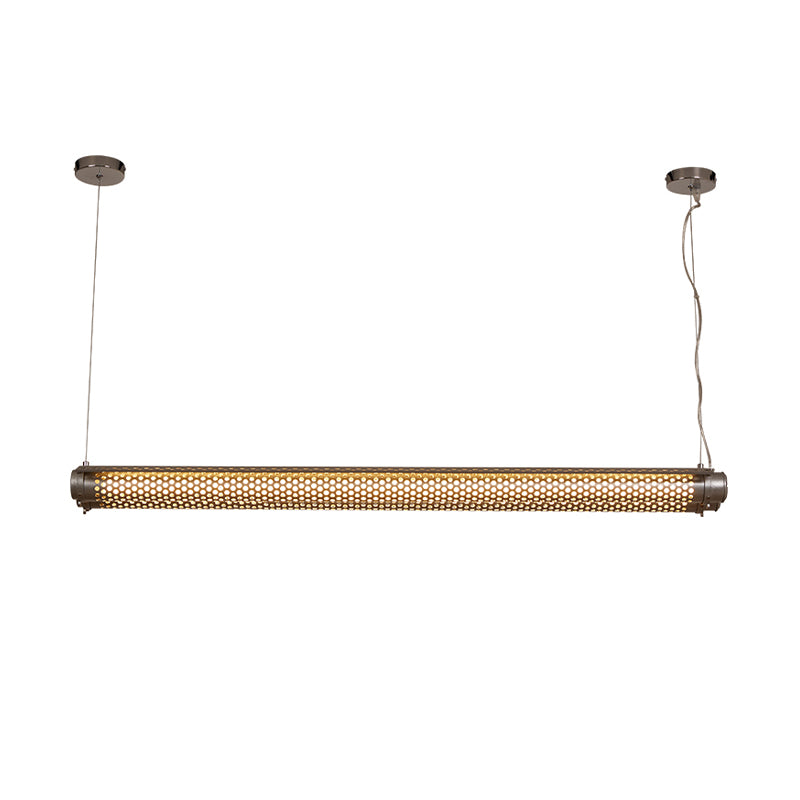 Industrial Metal Pendant Lamp Cylinder Shape Island Light for Living Room