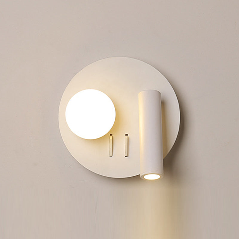 2-Light White Modern Wall Mounted Sconce Unique Wall Light for Living Room