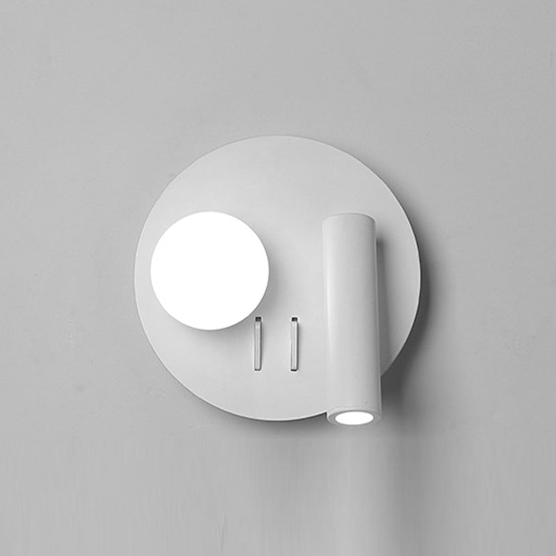2-Light White Modern Wall Mounted Sconce Unique Wall Light for Living Room