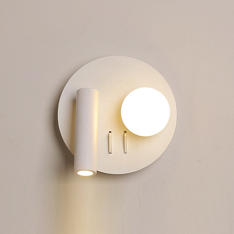2-Light White Modern Wall Mounted Sconce Unique Wall Light for Living Room