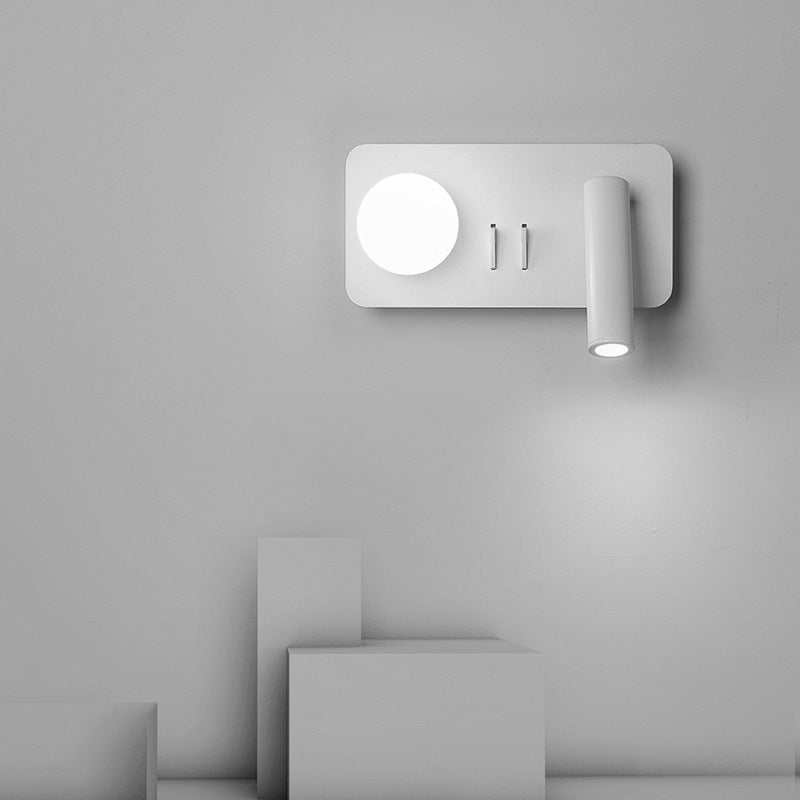 2-Light White Modern Wall Mounted Sconce Unique Wall Light for Living Room