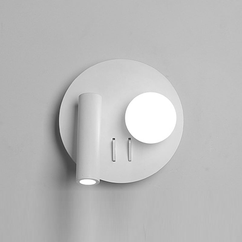 2-Light White Modern Wall Mounted Sconce Unique Wall Light for Living Room