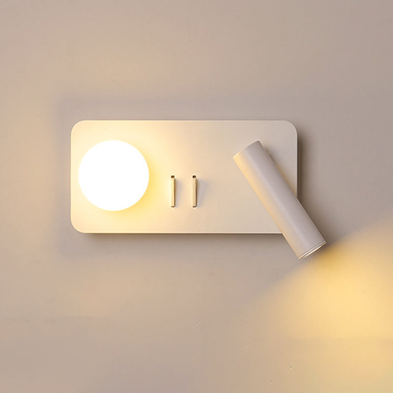 2-Light White Modern Wall Mounted Sconce Unique Wall Light for Living Room