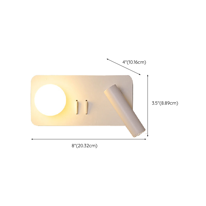 2-Light White Modern Wall Mounted Sconce Unique Wall Light for Living Room