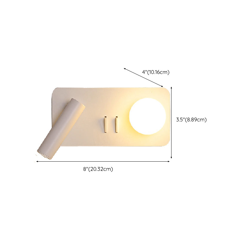 2-Light White Modern Wall Mounted Sconce Unique Wall Light for Living Room