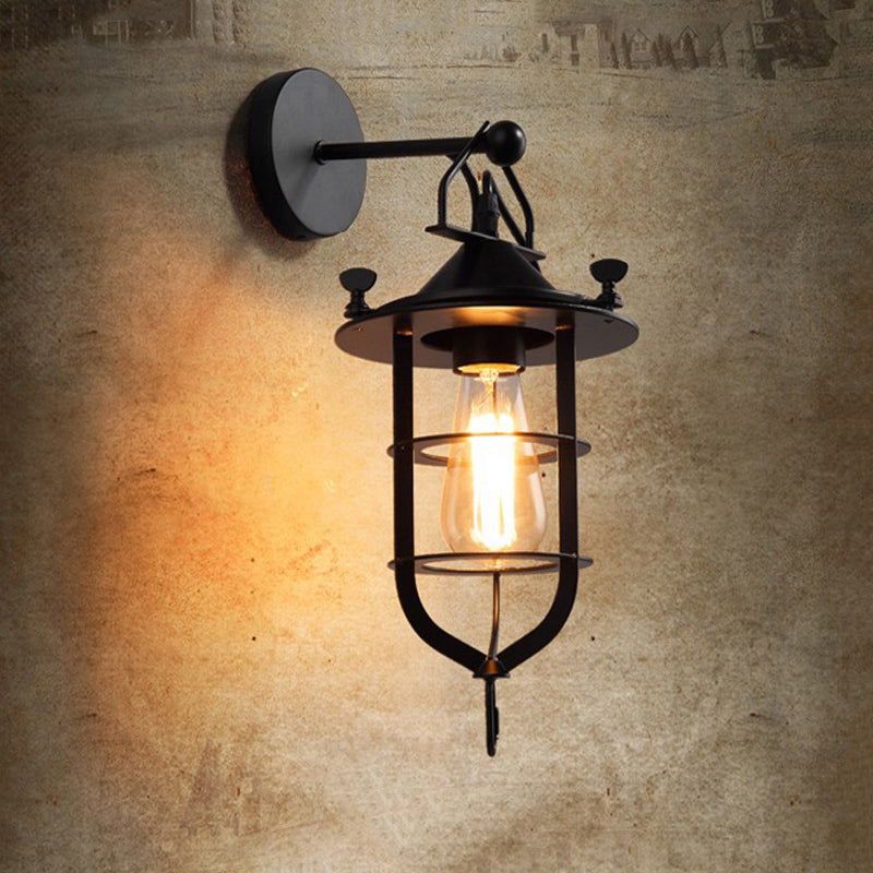 Industrial Wall Light Fixture Metal 1 Light Wall Mounted Lighting for Living Room