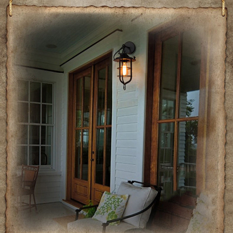 Industrial Wall Light Fixture Metal 1 Light Wall Mounted Lighting for Living Room