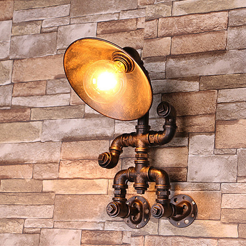 Industrial Unique Shape Wall Light Fixture Metal 1 Light Wall Mounted Lighting