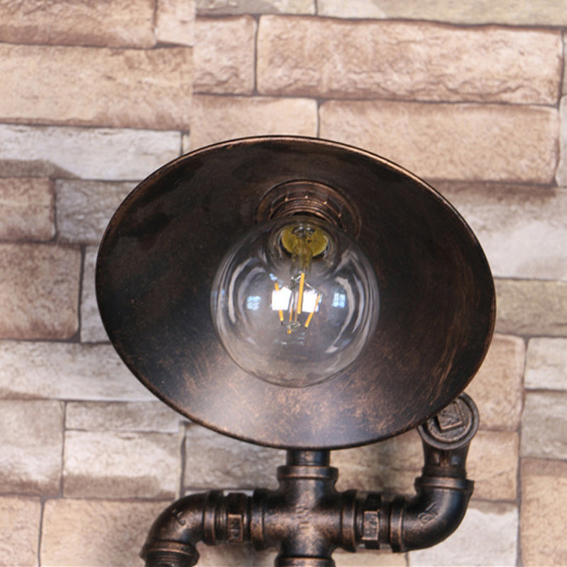 Industrial Unique Shape Wall Light Fixture Metal 1 Light Wall Mounted Lighting
