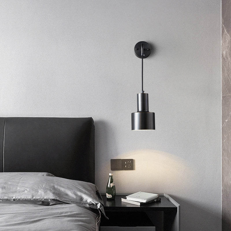 Industrial Wall Light Simple Metallic Shade Wall Light Sconce for Living Room