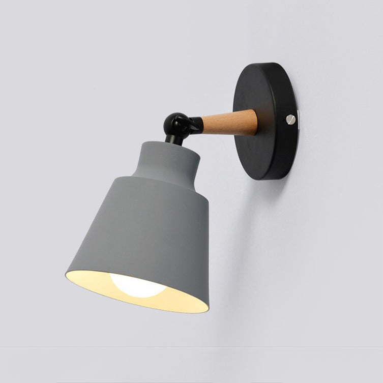 Contemporary Colorful Wall Light Simple Wooden Wall Light Sconce for Living Room