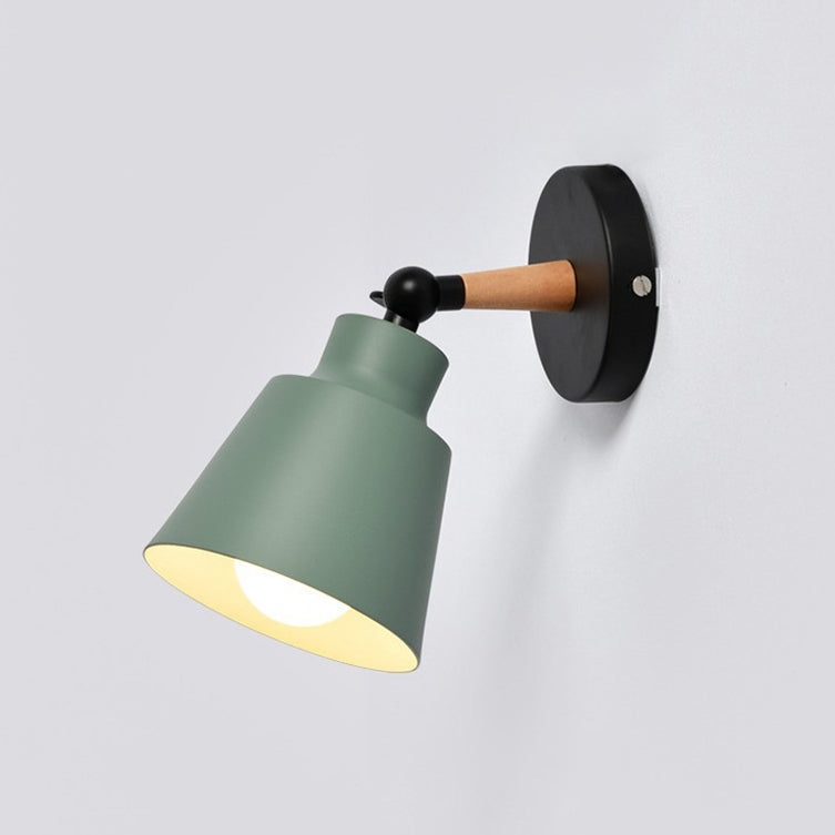 Contemporary Colorful Wall Light Simple Wooden Wall Light Sconce for Living Room