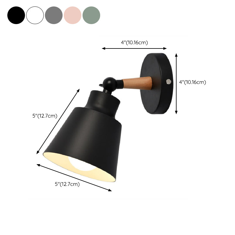 Contemporary Colorful Wall Light Simple Wooden Wall Light Sconce for Living Room