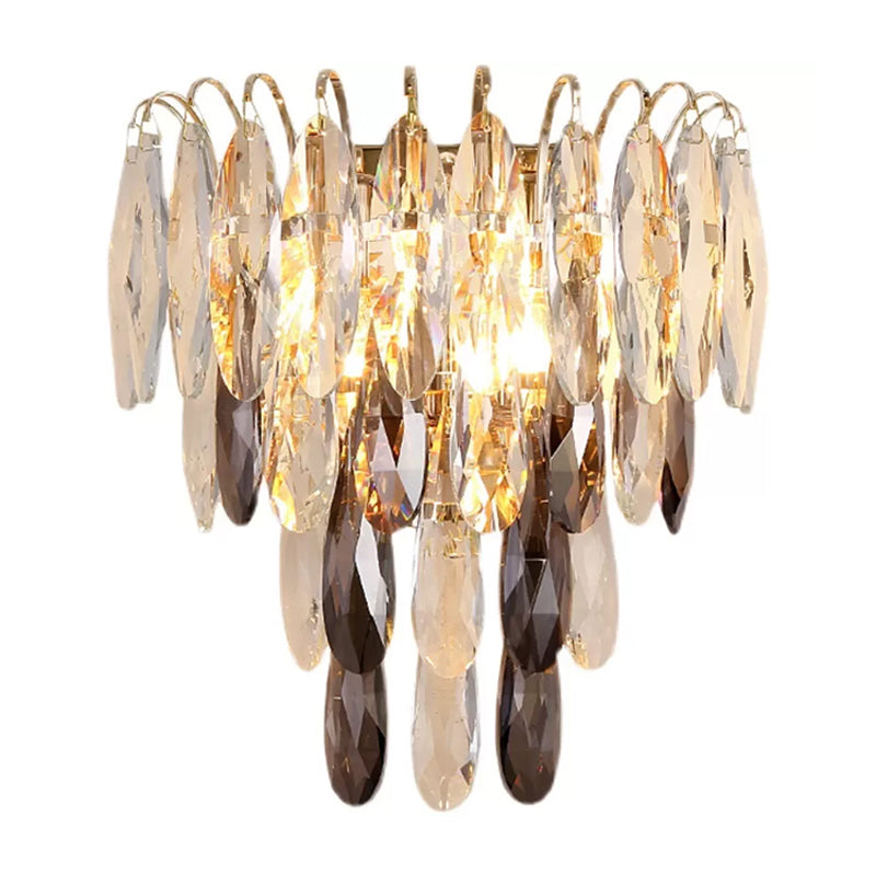 Unique Shape Wall Light Fixture Modern Crystal Wall Mounted Lighting for Living Room