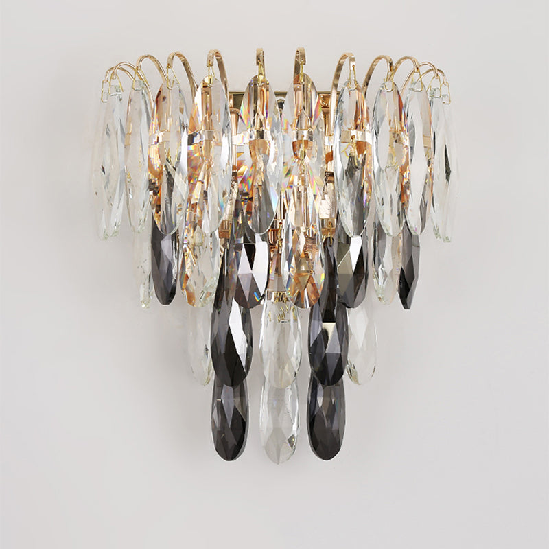 Unique Shape Wall Light Fixture Modern Crystal Wall Mounted Lighting for Living Room