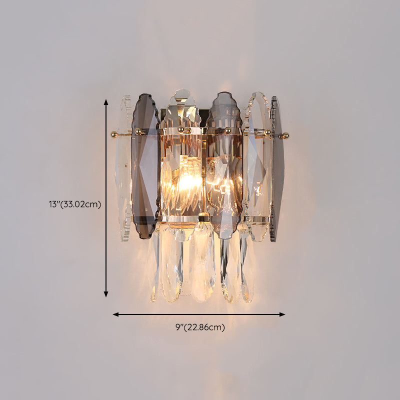 Unique Shape Wall Light Fixture Modern Crystal Wall Mounted Lighting for Living Room