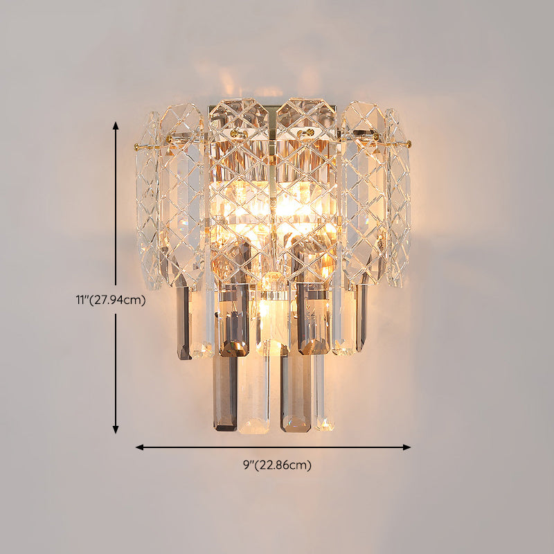 Unique Shape Wall Light Fixture Modern Crystal Wall Mounted Lighting for Living Room