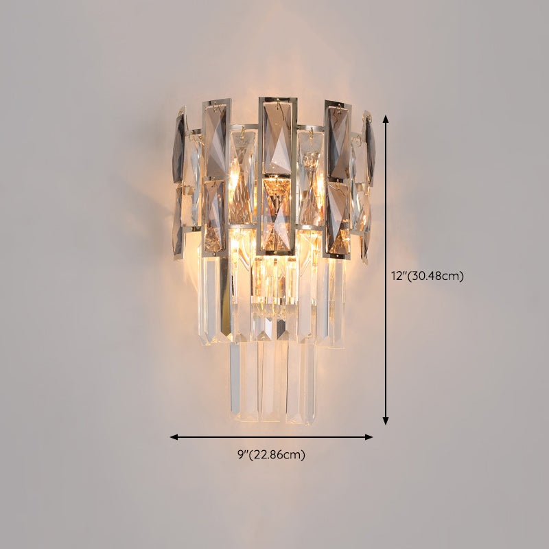 Unique Shape Wall Light Fixture Modern Crystal Wall Mounted Lighting for Living Room
