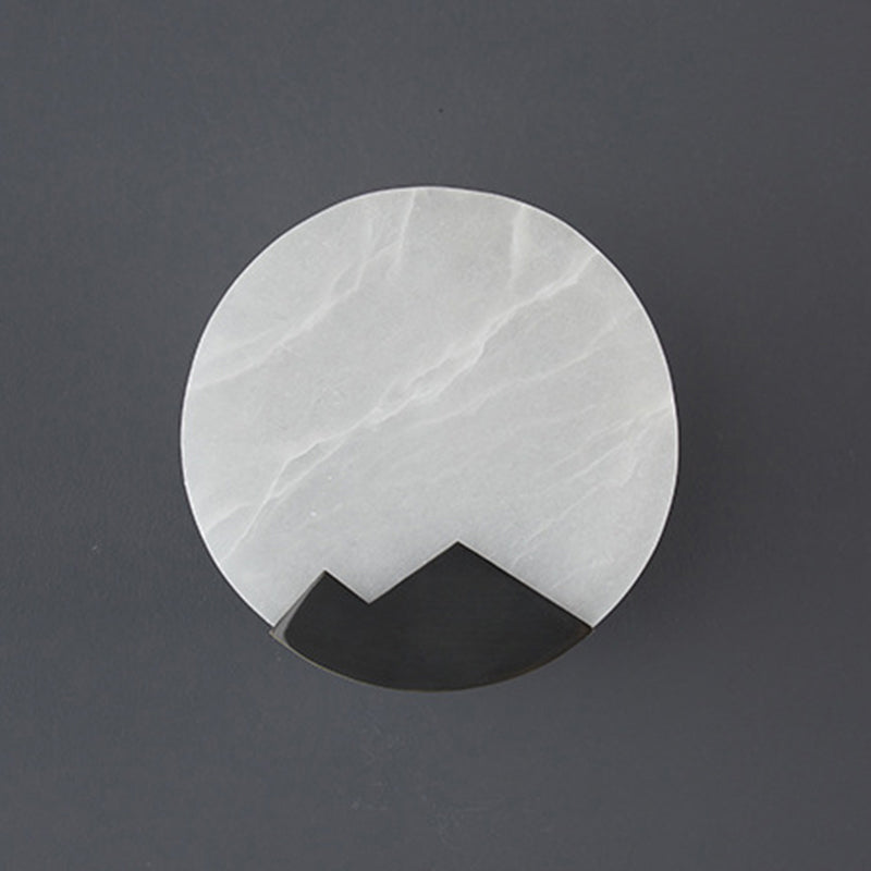 Contemporary Wall Sconce Circle Stone Sconce Lighting for Bedroom