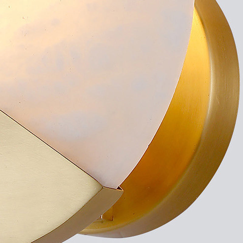 Contemporary Wall Sconce Circle Stone Sconce Lighting for Bedroom