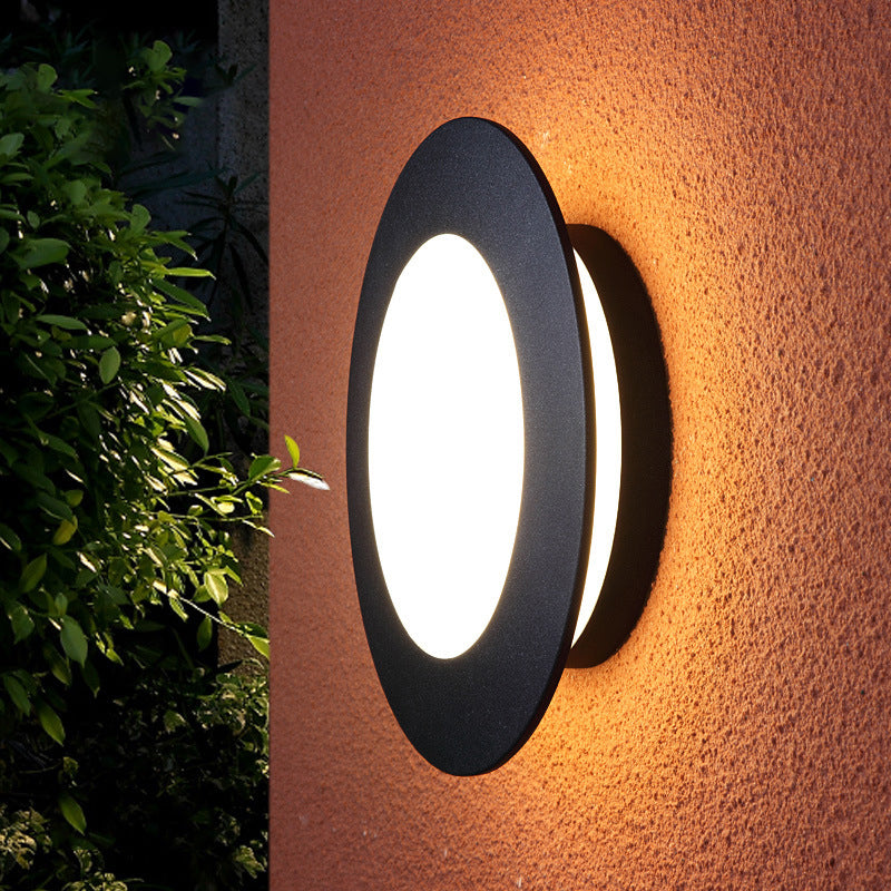 1 - Light Interior LED Wall Light Contemporary Round Black Wall Mount