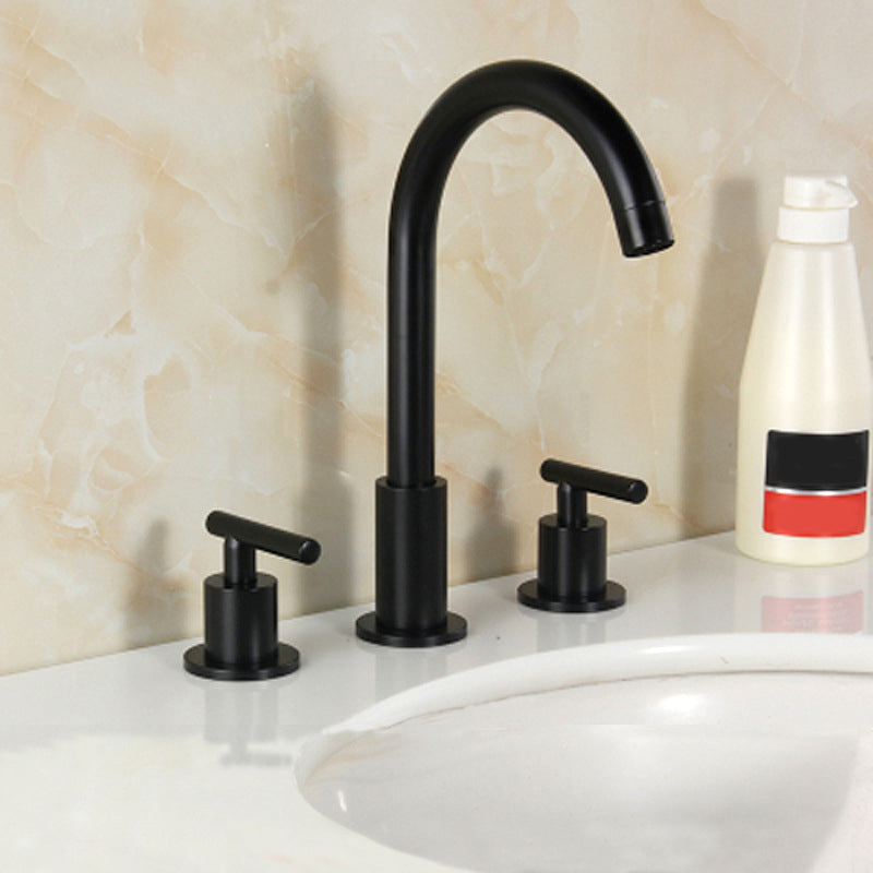 High-Arc Vanity Sink Faucet Light Luxury Vessel Faucet 3-hole Faucet