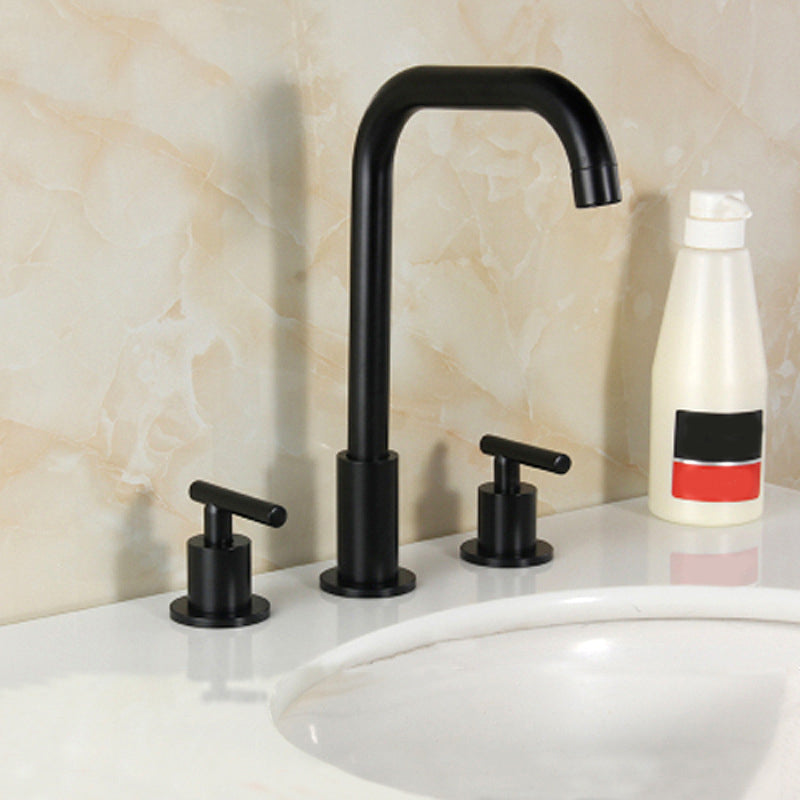 High-Arc Vanity Sink Faucet Light Luxury Vessel Faucet 3-hole Faucet