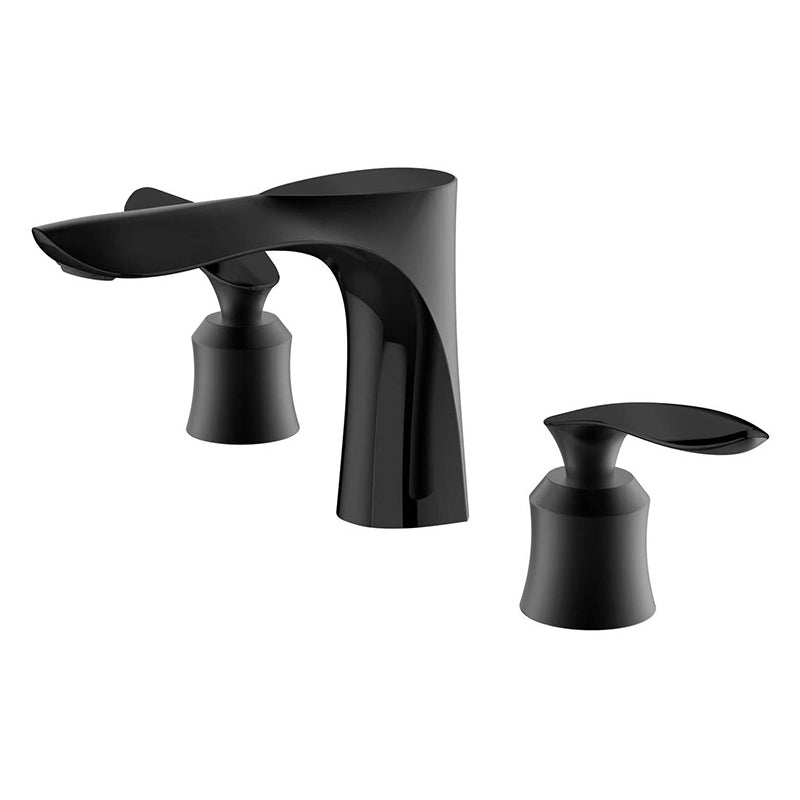 5.1" H Brass Basin Lavatory Faucet Double Handles Bathroom Faucet