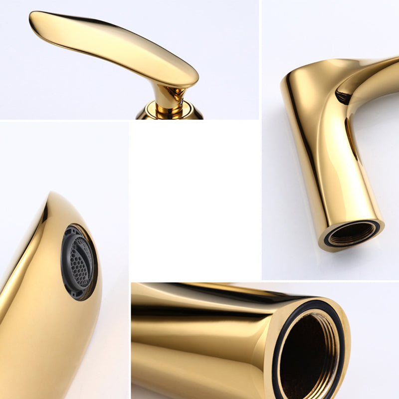 5.1" H Brass Basin Lavatory Faucet Double Handles Bathroom Faucet