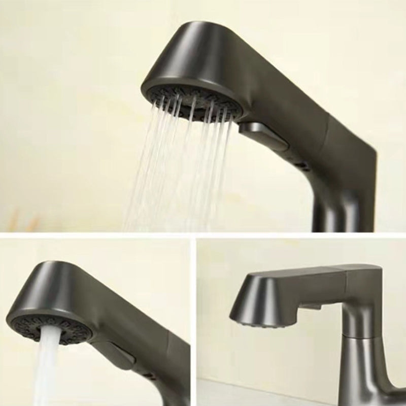 Centerset Sink Faucet Contemporary Pull-out Faucet with Single Handle