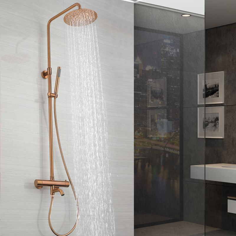 Modern Shower Set Stainless Steel Temperature Control Wall Mounted Shower Combo