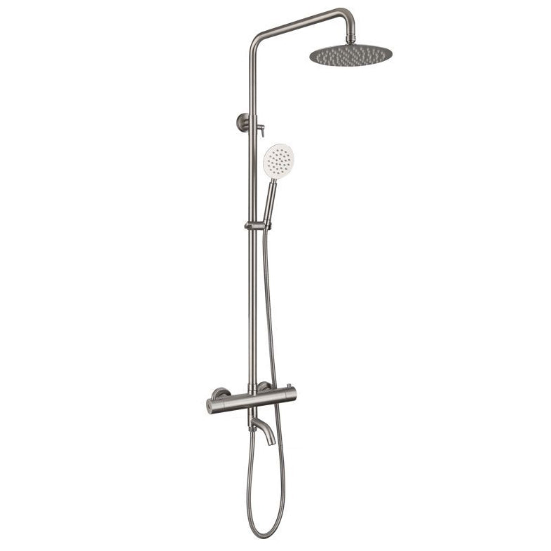 Modern Shower Set Stainless Steel Temperature Control Wall Mounted Shower Combo