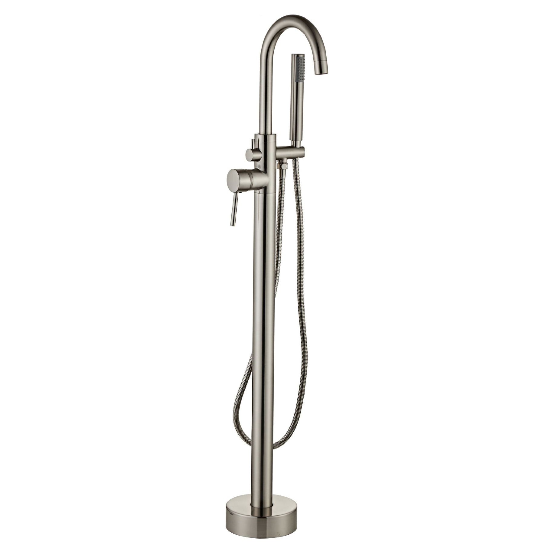 Traditional Floor Mounted Metal Freestanding Tub Filler Single Handle Freestanding Faucet