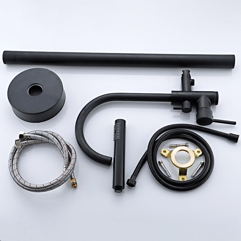 Floor Mounted Freestanding Tub Filler Metal Freestanding Tub Filler Trim with Spray Gun