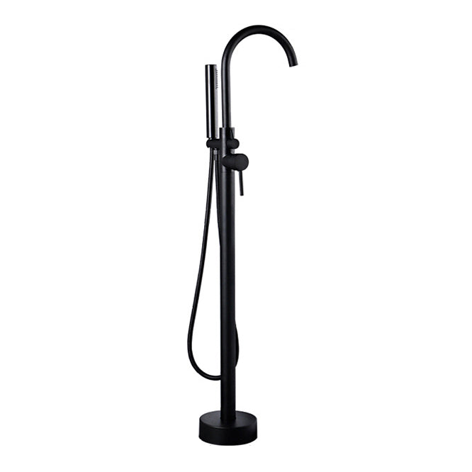 Floor Mounted Freestanding Tub Filler Metal Freestanding Tub Filler Trim with Spray Gun