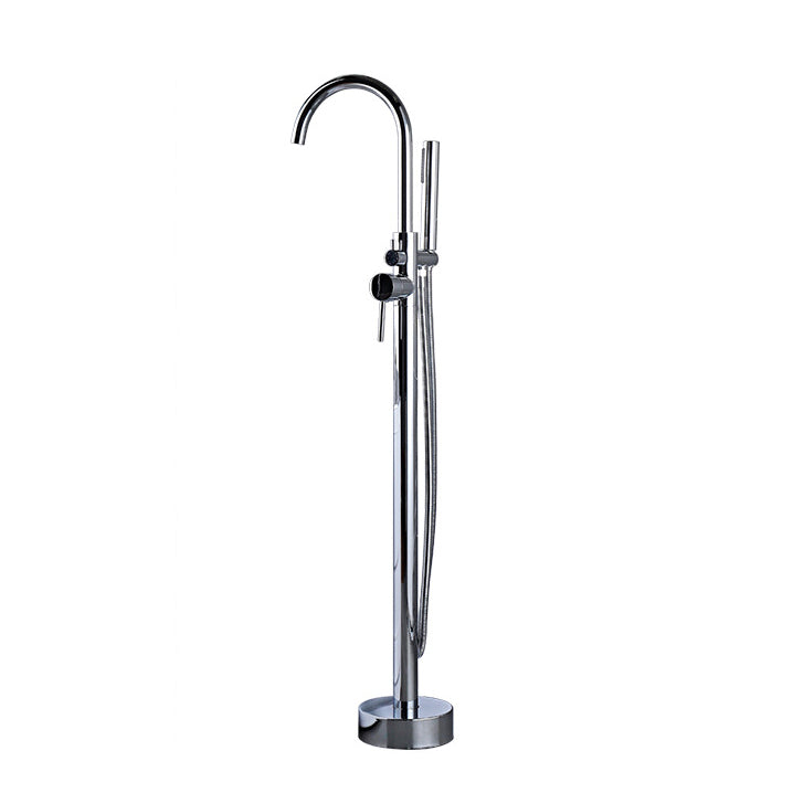 Floor Mounted Freestanding Tub Filler Metal Freestanding Tub Filler Trim with Spray Gun