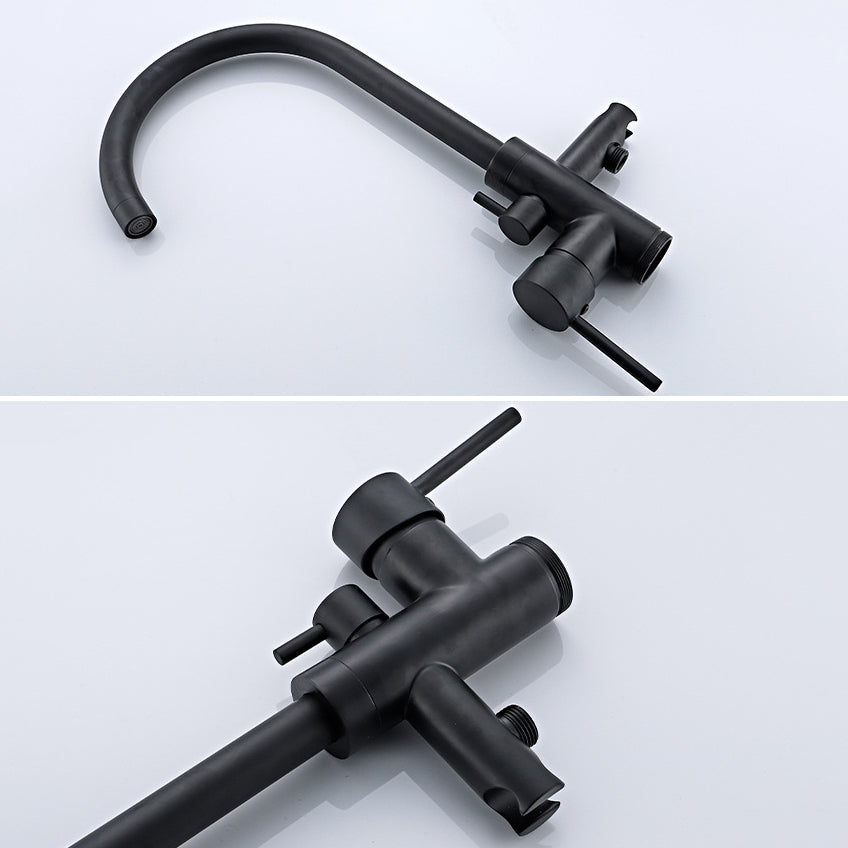 Floor Mounted Freestanding Tub Filler Metal Freestanding Tub Filler Trim with Spray Gun