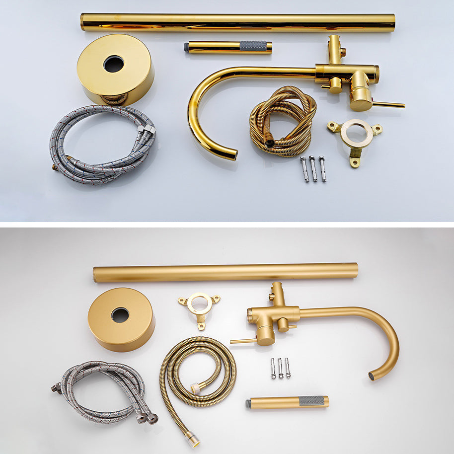 Floor Mounted Freestanding Tub Filler Metal Freestanding Tub Filler Trim with Spray Gun
