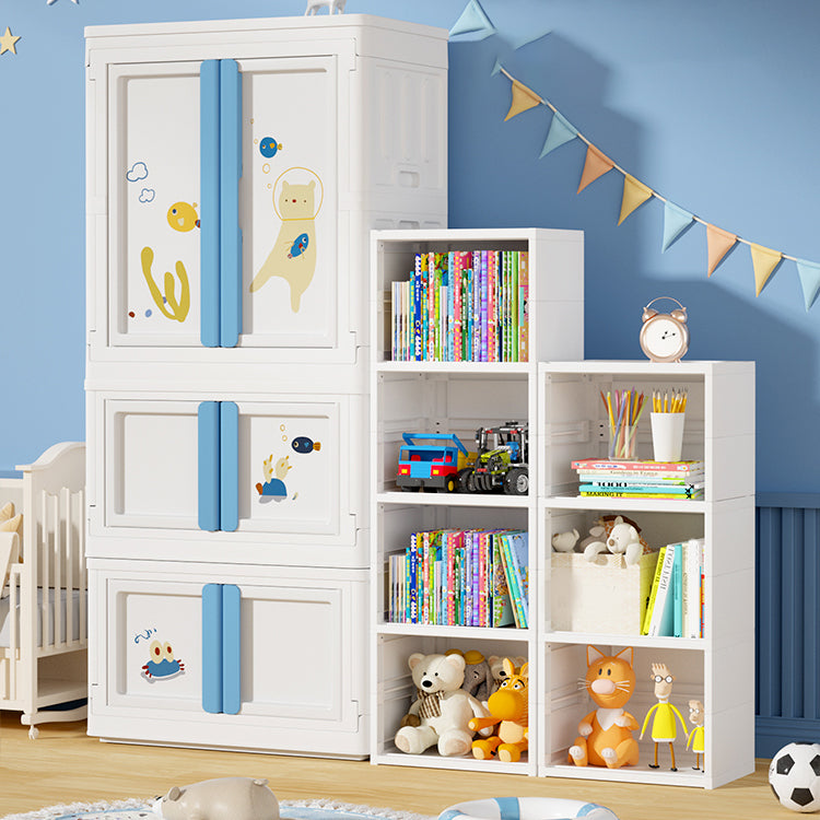 Plastic Bedroom Storage Cabinet Contemporary Hinged Door Cabinet