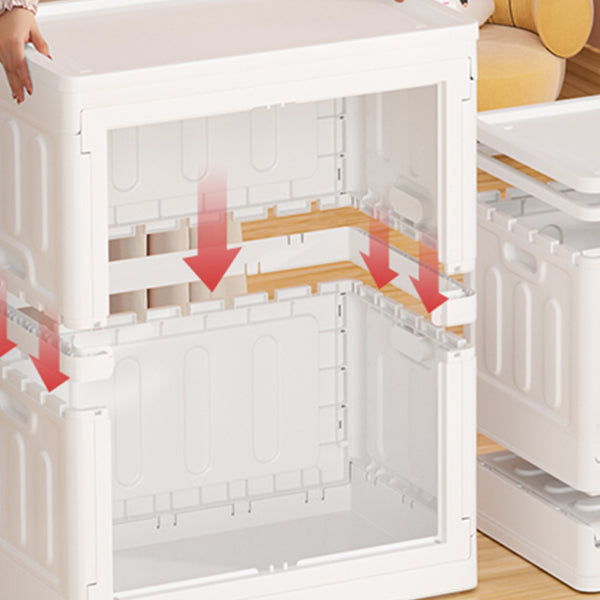 Plastic Storage Cabinet with Garment Rod Contemporary Hinged Door Cabinet