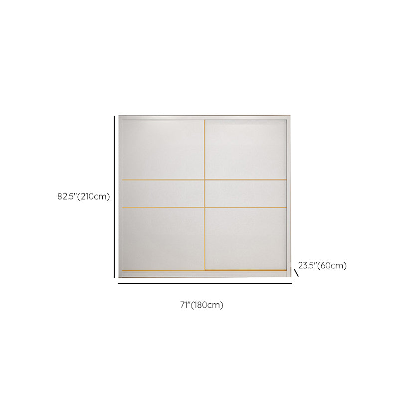 White Engineered Wood Wardrobe Cabinet Contemporary Wardrobe Armoire