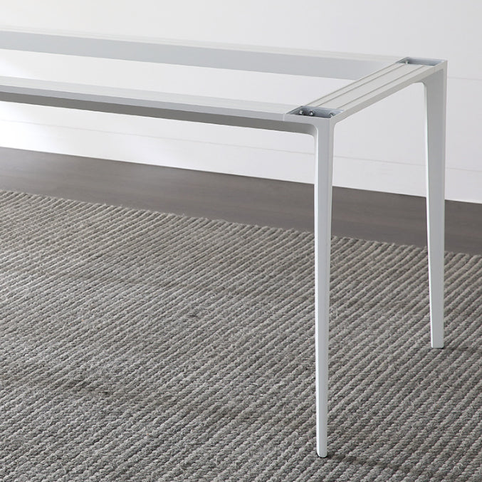 Modern Style Rectangle Table Set 1/2/4/5/6/7 Pieces Dining Set with Metal Legs