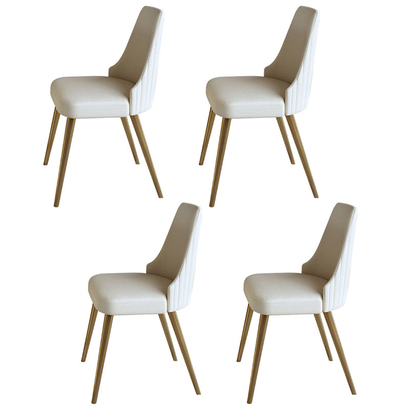 Modern Style Oval Table Set 1/4/5/6/7 Pieces Dining Set with Metal Legs